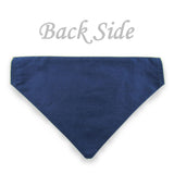 Dog Bandana with Bow Tie - "Navy Blue Tuxedo with Green Bow Tie"