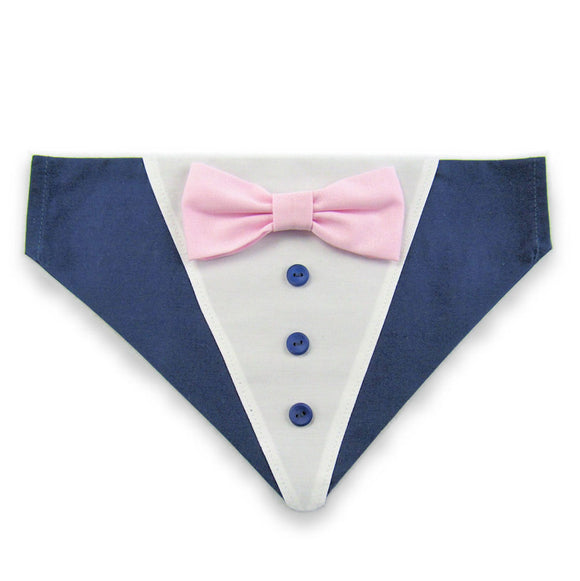 Dog Bandana with Bow Tie - 