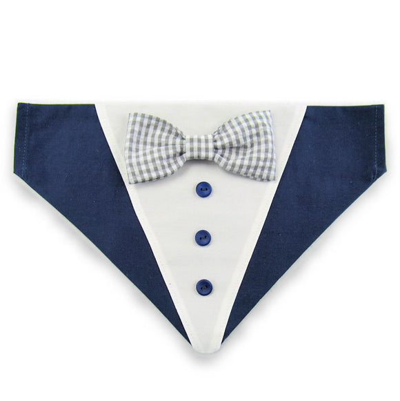 Dog Bandana with Bow Tie - 