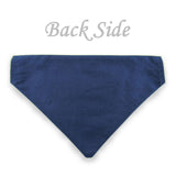 Dog Bandana with Bow Tie - "Navy Blue Tuxedo with Gray Bow Tie"