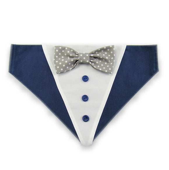 Dog Bandana with Bow Tie - 