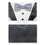 Black Tuxedo with Gray Bow Tie - Dog Bandana with Bow Tie