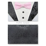 Black Tuxedo with Pink Bow Tie - Dog Bandana with Bow Tie