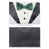 Black Tuxedo with Green Bow Tie - Dog Bandana with Bow Tie