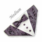 Dog Bandana with Bow Tie - "Black Tuxedo with Black Bow Tie"