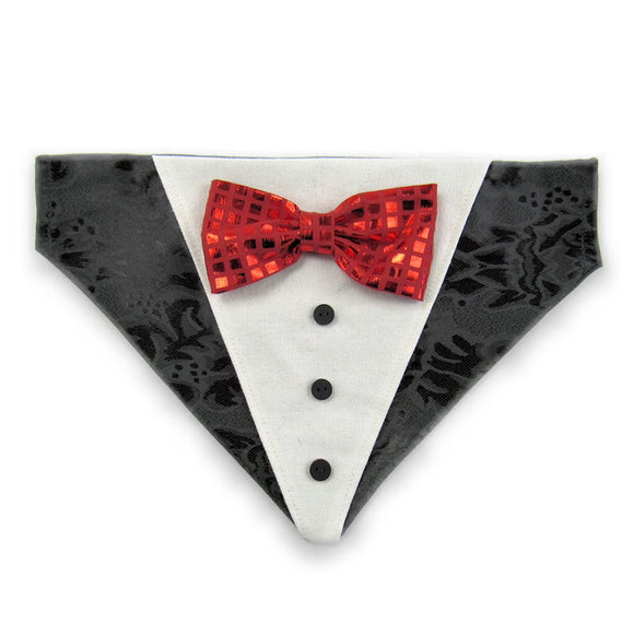 Dog Bandana with Bow Tie - 