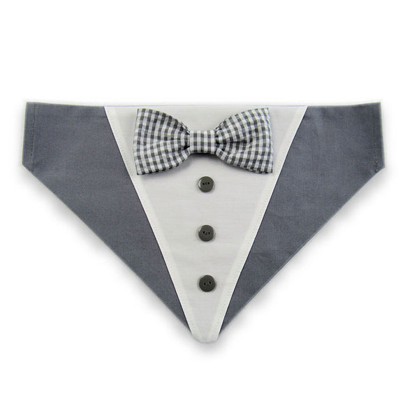 Dog Bandana with Bow Tie - 