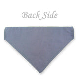 Dog Bandana with Bow Tie - "Gray Tuxedo with Gray and White Bow Tie"