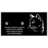 Personalized Cat Memorial - Granite Stone Pet Grave Marker - 6x12 - Bandit