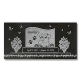 Schnauzer Personalized Dog Memorial - Granite Stone Pet Grave Marker - 6x12 - Barkley