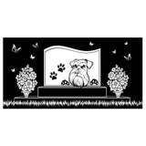 Schnauzer Personalized Dog Memorial - Granite Stone Pet Grave Marker - 6x12 - Barkley