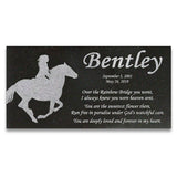 Personalized Horse Memorial - Granite Stone Pet Grave Marker - 6x12 - Bentley