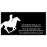 Personalized Horse Memorial - Granite Stone Pet Grave Marker - 6x12 - Bentley