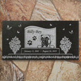 Boxer Personalized Dog Memorial - Granite Stone Pet Grave Marker - 6x12