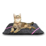 Handmade Black and Pink Rectangular Pet Mat