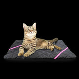 Handmade Black and Pink Rectangular Pet Mat