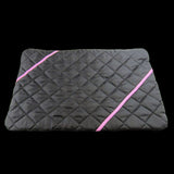 Handmade Black and Pink Rectangular Pet Mat