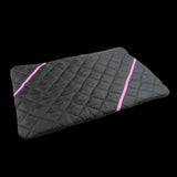 Handmade Black and Pink Rectangular Pet Mat