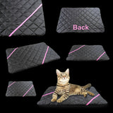 Handmade Black and Pink Rectangular Pet Mat