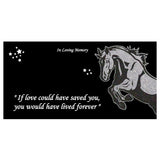 Personalized Horse Memorial - Granite Stone Pet Grave Marker - 6x12 - Boots