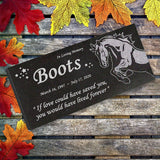 Personalized Horse Memorial - Granite Stone Pet Grave Marker - 6x12 - Boots