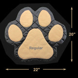 Handmade Black and Brown Paw Print Pet Mat