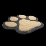 Handmade Black and Brown Paw Print Pet Mat