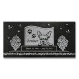 Chihuahua Personalized Dog Memorial - Granite Stone Pet Grave Marker - 6x12