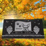 Chihuahua Personalized Dog Memorial - Granite Stone Pet Grave Marker - 6x12