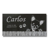 Chihuahua Personalized Dog Memorial - Granite Stone Pet Grave Marker - 6x12