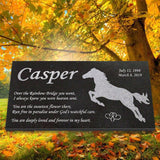 Personalized Horse Memorial - Granite Stone Pet Grave Marker - 6x12 - Casper