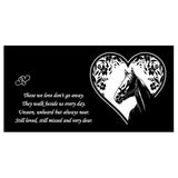 Personalized Horse Memorial - Granite Stone Pet Grave Marker - 6x12 - Champ