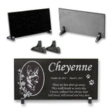 German Shepherd Personalized Dog Memorial - Granite Stone Pet Grave Marker - 6x12 - Cheyenne