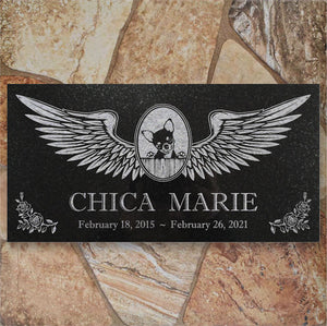 Chihuahua Personalized Dog Memorial - Granite Stone Pet Grave Marker - 6x12