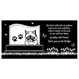 Personalized Cat Memorial - Granite Stone Pet Grave Marker - 6x12 - Dahlia