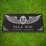 Yorkshire Terrier Personalized Dog Memorial - Granite Stone Pet Grave Marker - 6x12 - Ella Mae