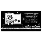 Personalized Cat Memorial - Granite Stone Pet Grave Marker - 6x12 - Fluffy