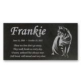 Personalized Cat Memorial - Granite Stone Pet Grave Marker - 6x12 - Frankie