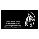 Personalized Cat Memorial - Granite Stone Pet Grave Marker - 6x12 - Frankie