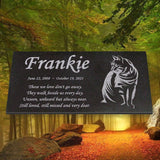 Personalized Cat Memorial - Granite Stone Pet Grave Marker - 6x12 - Frankie