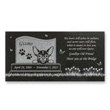 Chihuahua Personalized Dog Memorial - Granite Stone Pet Grave Marker - 6x12