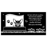 Chihuahua Personalized Dog Memorial - Granite Stone Pet Grave Marker - 6x12