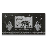 Rottweiler Personalized Dog Memorial - Granite Stone Pet Grave Marker - 6x12 - Goliath