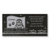 Personalized Cat Memorial - Granite Stone Pet Grave Marker - 6x12 - Grumpy