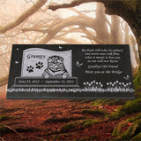 Personalized Cat Memorial - Granite Stone Pet Grave Marker - 6x12 - Grumpy