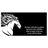 Personalized Horse Memorial - Granite Stone Pet Grave Marker - 6x12 - Hania