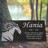 Personalized Horse Memorial - Granite Stone Pet Grave Marker - 6x12 - Hania