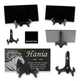 Personalized Horse Memorial - Granite Stone Pet Grave Marker - 6x12 - Hania