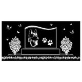 German Shepherd Personalized Dog Memorial - Granite Stone Pet Grave Marker - 6x12 - Hunter