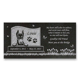 Doberman Personalized Dog Memorial - Granite Stone Pet Grave Marker - 6x12